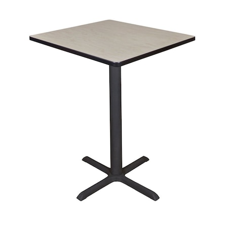 Cain Cain Cafe Tables, 30 W, 30 L, 42 H, Wood, Metal Top, Maple TCB3030PL
